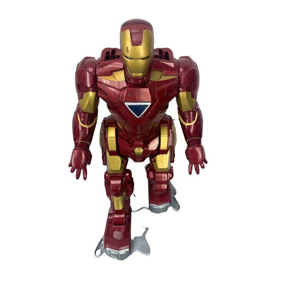 2009 Hasbro Marvel 12" Iron‎ Man Walking Talking Robot Missing Missiles & Remote - Picture 1 of 9